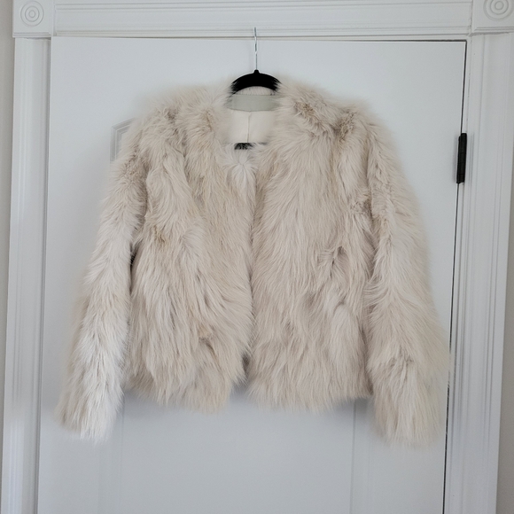 Sagafurs Fox Fur Coat Women’s Medium White